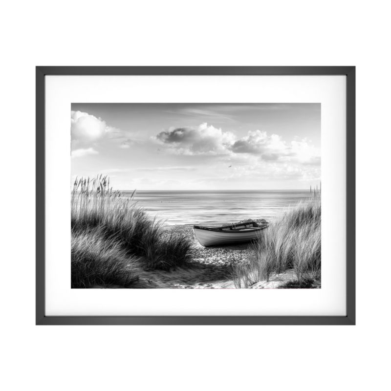 Plakat w ramie 40 x 50 cm łódź i morze