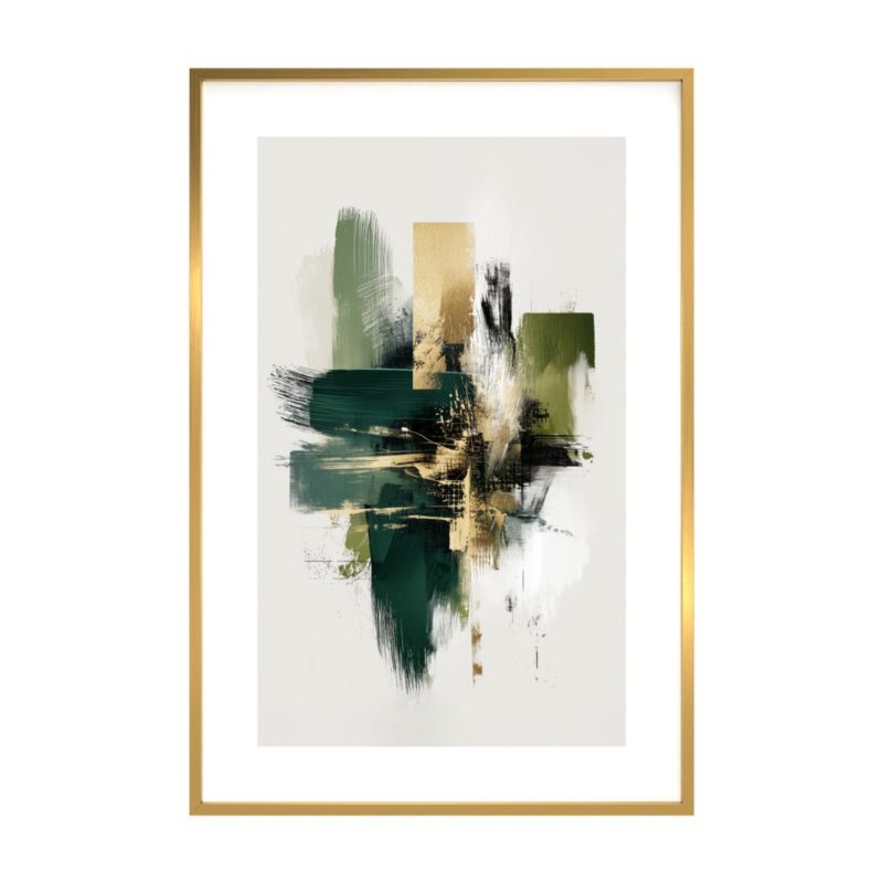 Plakat w ramie 60 x 90 cm cień zieleni