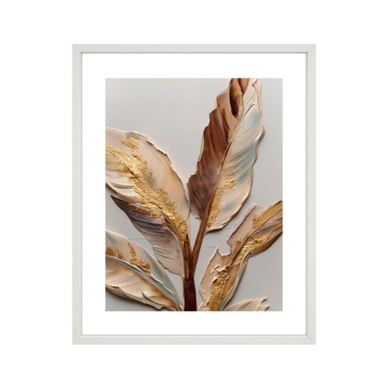 Plakat w ramie 40 x 50 cm złota strelicja