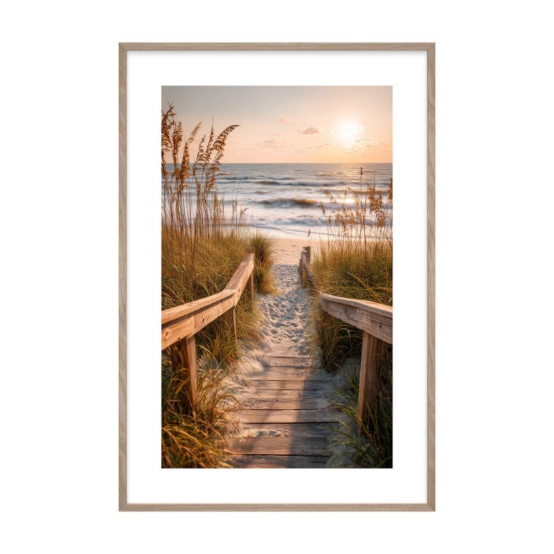 Plakat w ramie 60 x 90 cm złoty zachód