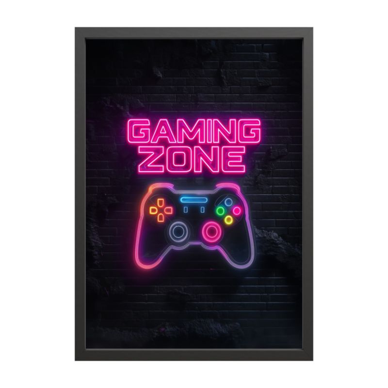 Plakat w ramie 50 x 70 cm strefa gamingu