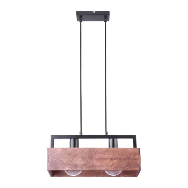 Lampa wisząca Dakota 2 x 60 W E27 brązowa