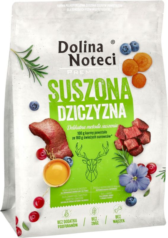 Karma suszona dla psa Dolina Noteci dziczyzna 3 kg