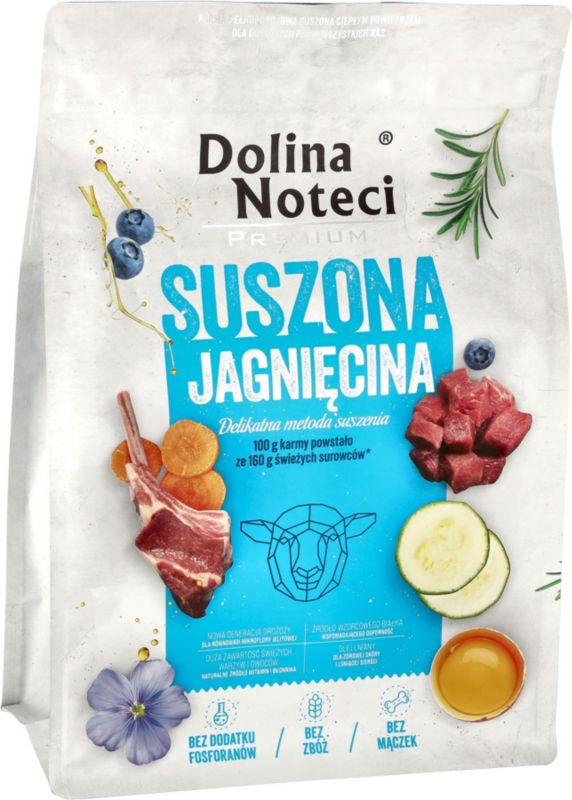 Karma suszona dla psa Dolina Noteci jagnięcina 3 kg