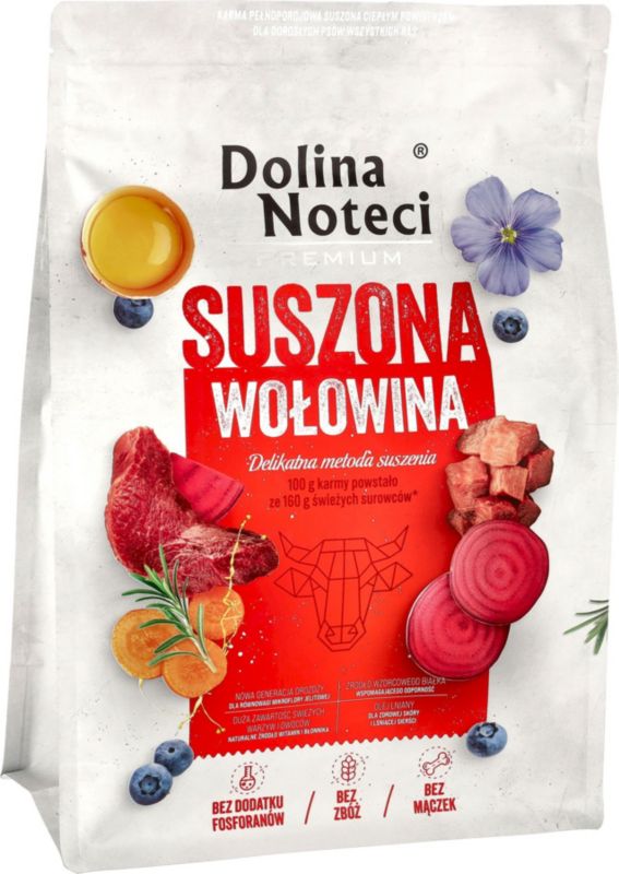 DOLINA NOTECI Premium Wołowina - sucha karma dla psa - 3kg