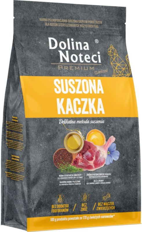 Karma suszona dla kota Dolina Noteci kaczka 2 kg