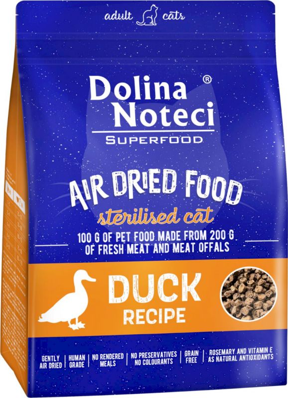 Karma suszona dla kota Dolina Noteci kaczka 1 kg