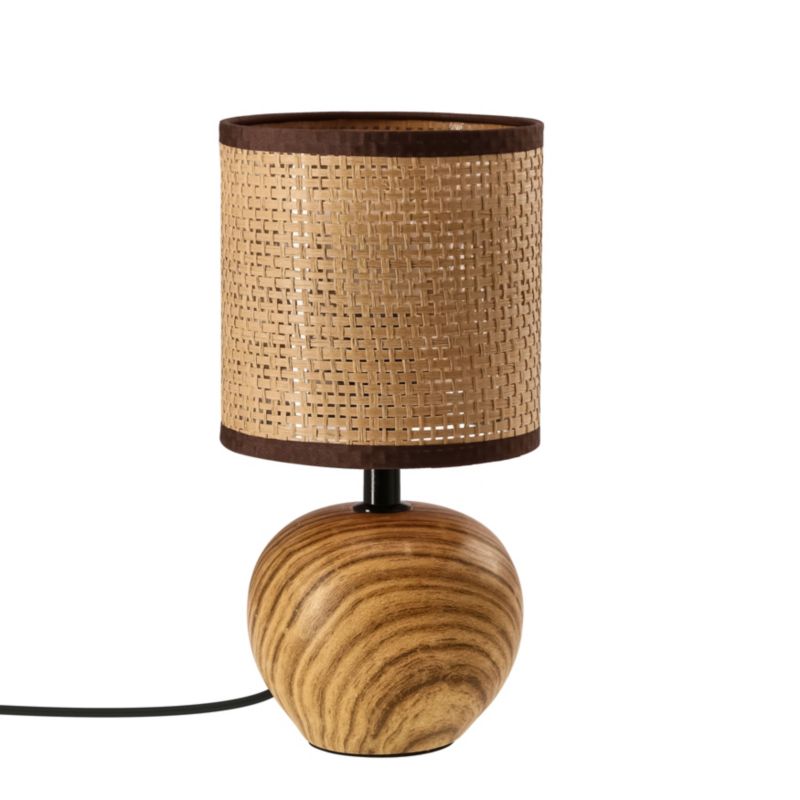 Lampa stołowa Candellux Lighting Sevil 1 x E14 dębowa