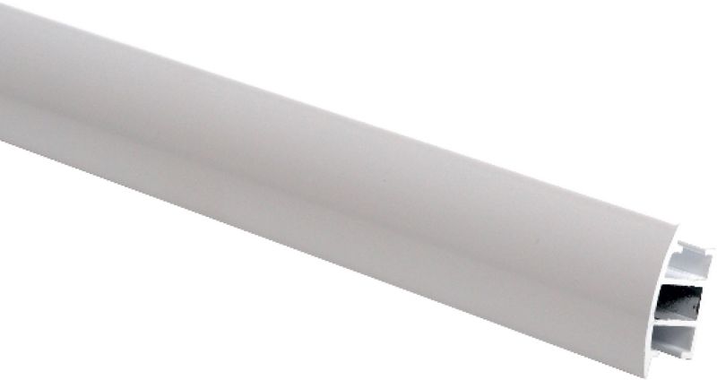 Profil płaski 200 cm aluminium/biały