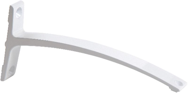 Wspornik pojedynczy 18 cm aluminium/biały
