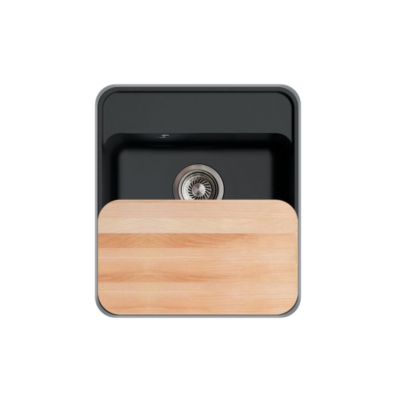 Zlewozmywak granitowy Milo Koi XS z deską czarny