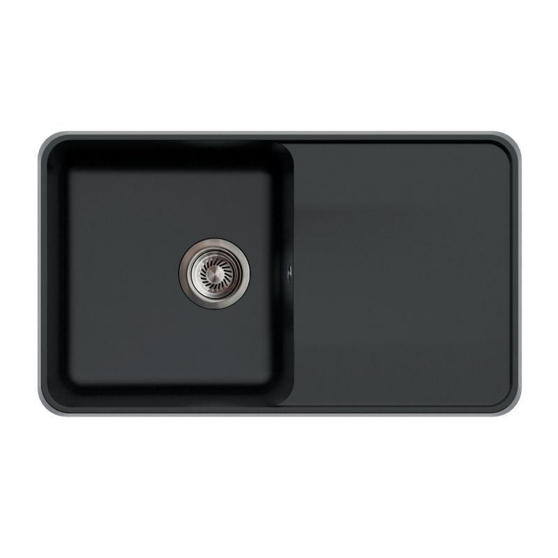 Zlewozmywak granitowy Milo Koi z ociekaczem i deską czarny