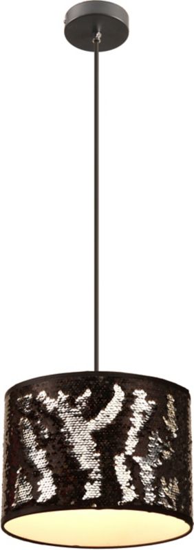 Lampa wisząca Crazy 1 x 60 W E27 czarna / srebrna