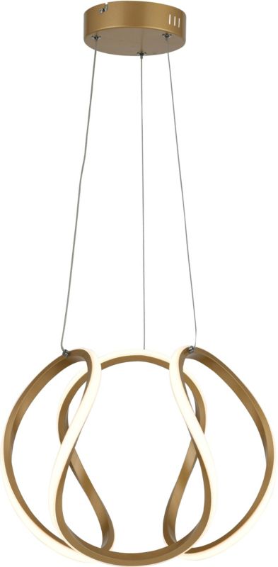 Lampa wisząca Clarence 1 x 40 W złota matowa