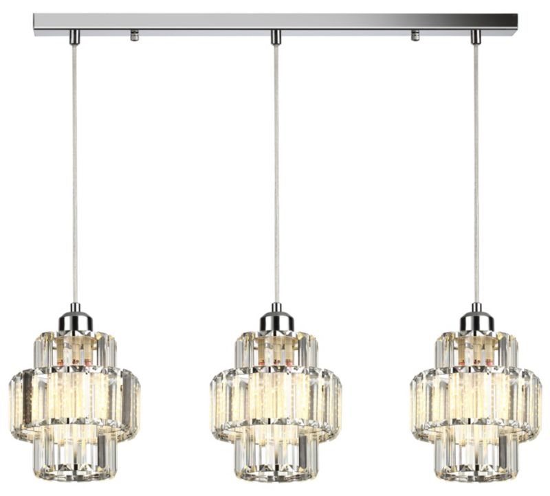 Lampa wisząca Reality Targa 3-punktowa E27 chrom