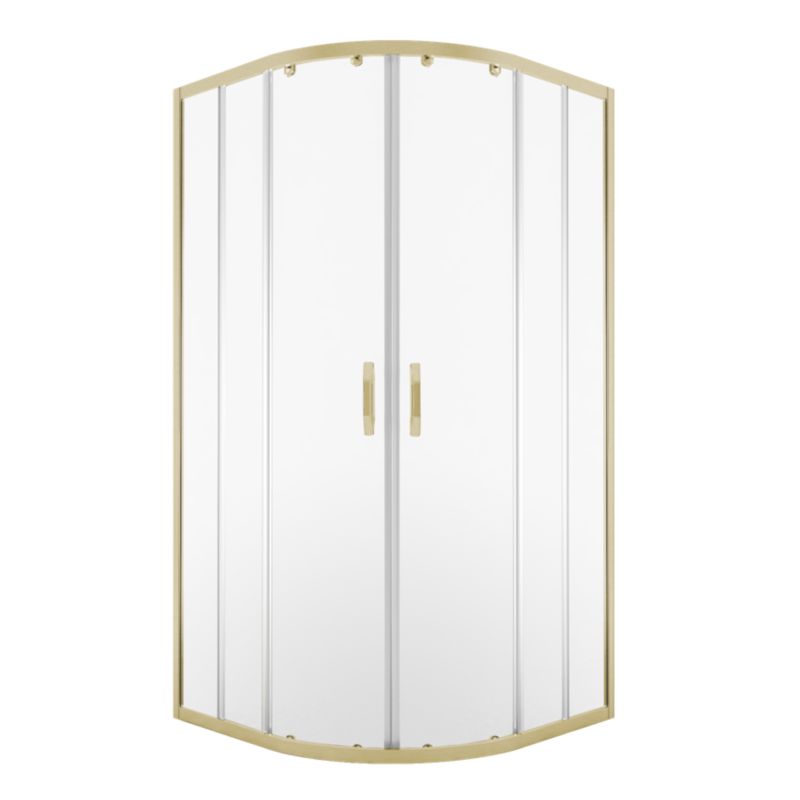 Kabina prysznicowa półokrągła Durasan Flexi regulowana 78-100 x 78-100 cm szczotkowany złoty