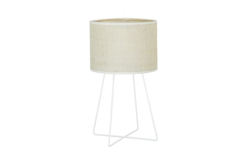 Lampa stołowa Duolla Modern 1-punktowa E14 biała juta
