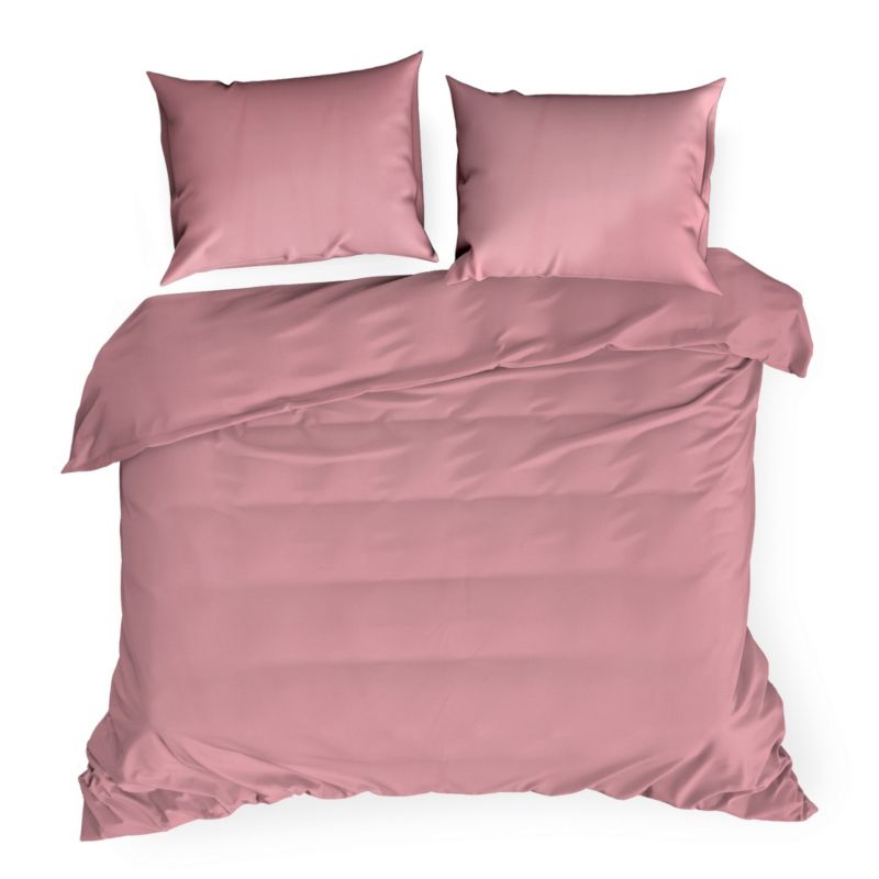 Pościel Eurofirany Mikro Gl 4 160 x 200 cm + 70 x 80 cm 2 szt. różowa