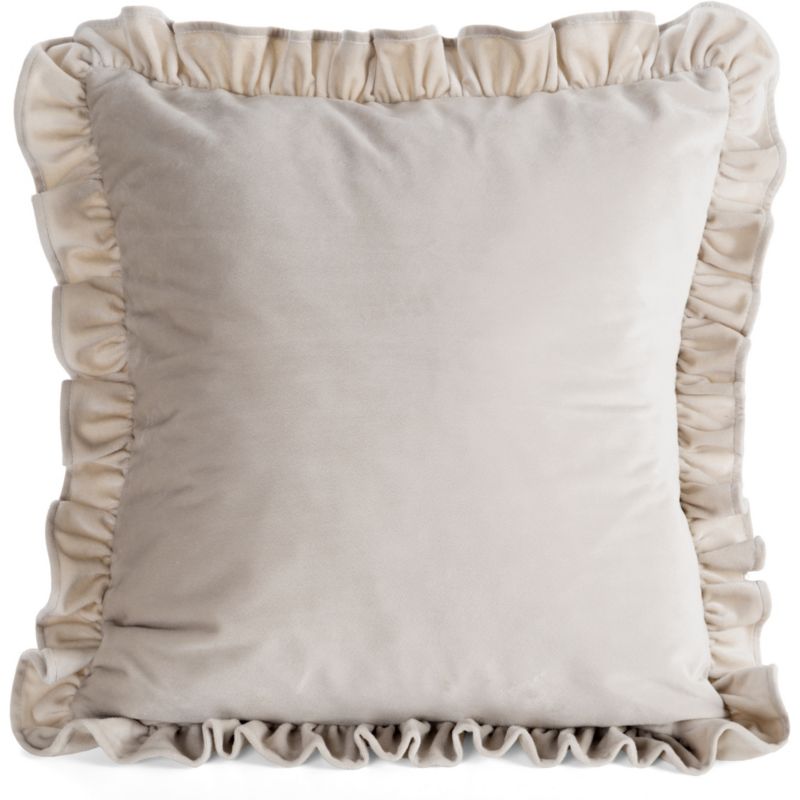 Poduszka Eurofirany Brenda 1 45 x 45 cm beżowa falbanka