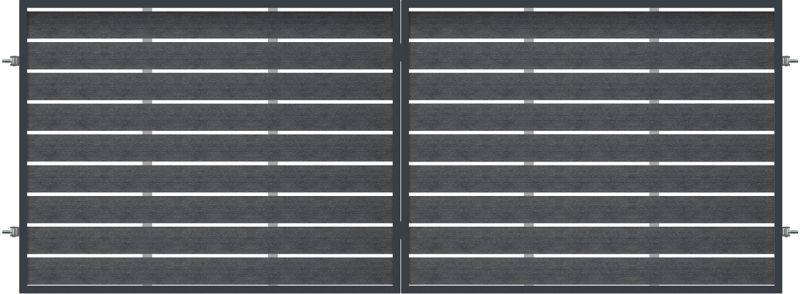 Brama dwuskrzydłowa Polbram Steel Group Elba 400 x 150 cm ocynk antracyt