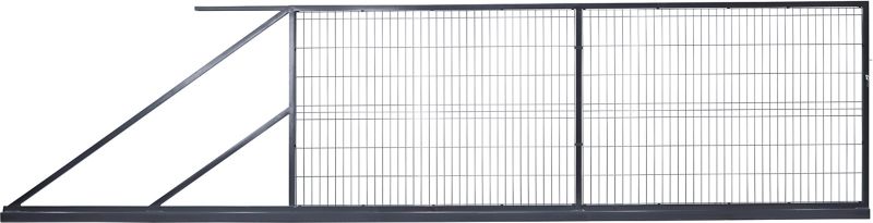 Brama przesuwna panelowa 400 x 150 cm lewa antracyt