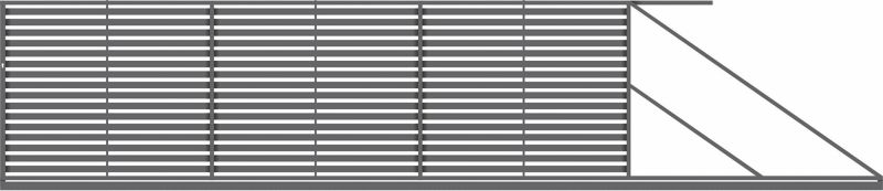 Brama przesuwna Brava 500 x 150 cm prawa