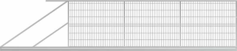 Brama przesuwna panelowa 500 x 150 cm lewa ocynk