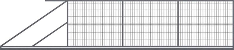 Brama przesuwna panelowa 500 x 150 cm lewa antracyt