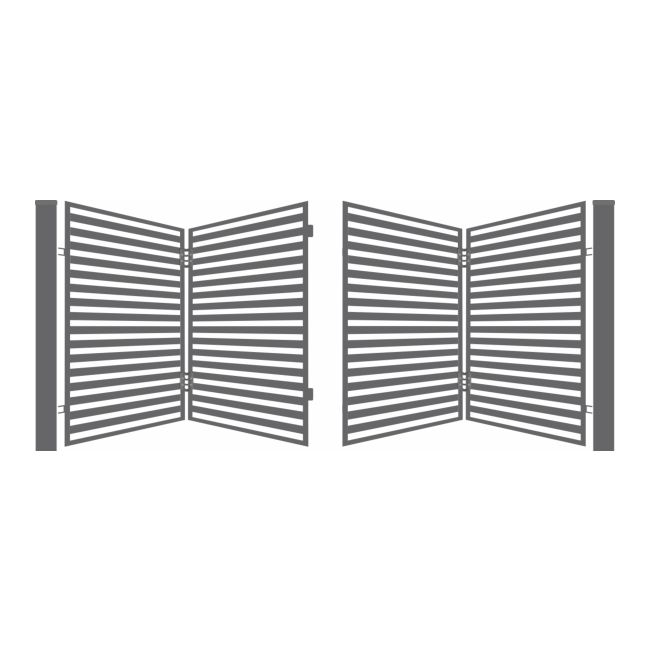 Brama łamana Brava z automatem 400 x 150 cm