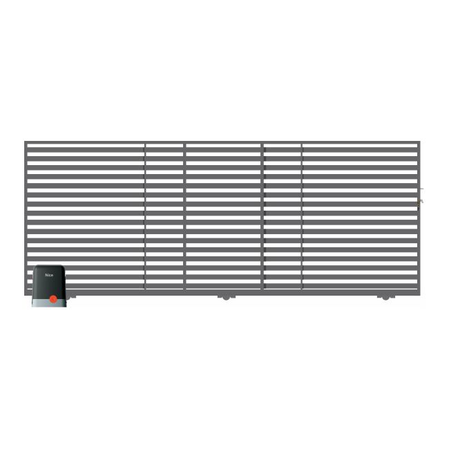 Brama przesuwna bez przeciwwagi z automatem Brava 400 x 150 cm lewa