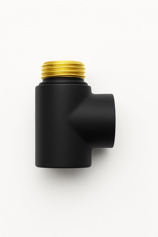 Trójnik do grzałki 1/2" czarny