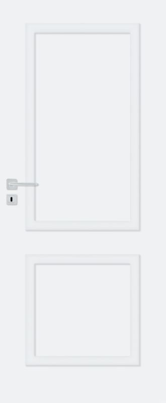 Drzwi pełne Camargue 80 prawe białe