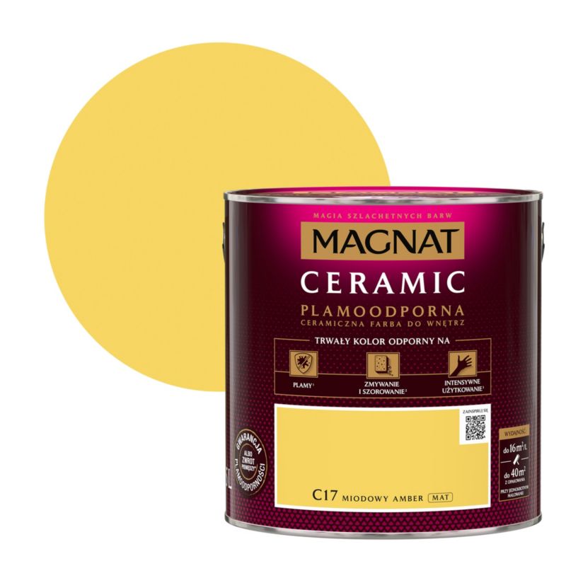 Farba Magnat Ceramic C17 miodowy amber 2,5 l