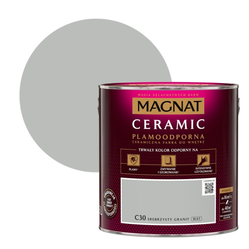 Farba Magnat Ceramic C30 srebrzysty granit 2,5 l