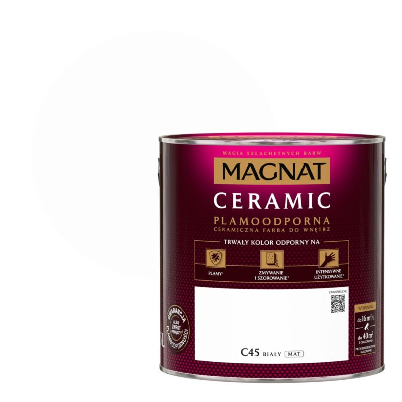 Farba Magnat Ceramic C45 biały 2,5 l