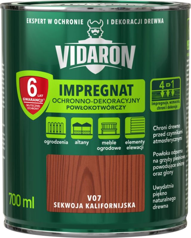 Vidaron Impregnat do drewna powłokotwórczy sekwoja kalifornijska - 0,7L