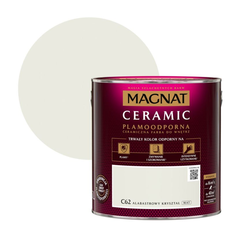 Farba Magnat Ceramic C62 alabastrowy kryształ 2,5 l