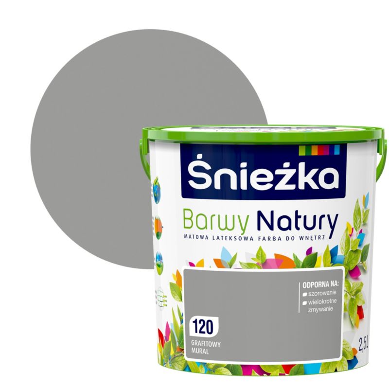 Farba Śnieżka Barwy Natury grafitowy mural 2,5 l