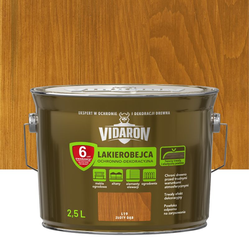 Vidaron Lakierobejca ochronno-dekoracyjna złoty dąb 2,5 l