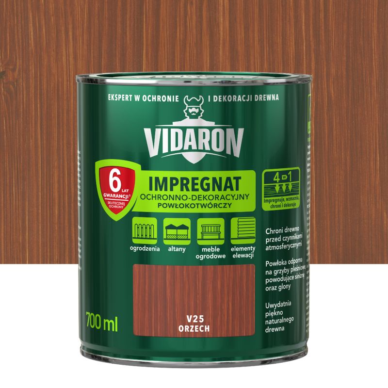 Vidaron Impregnat do drewna powłokotwórczy orzech - 0,7L
