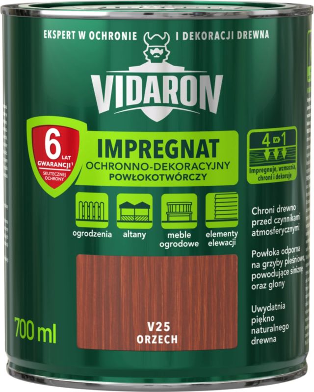 Vidaron Impregnat do drewna powłokotwórczy orzech - 0,7L