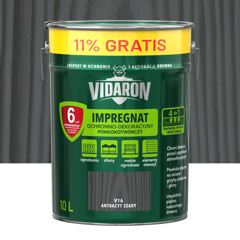 Impregnat Powłokotwórczy antracyt szary - 10L