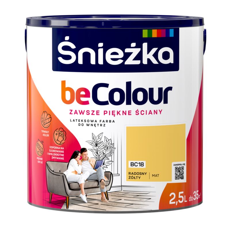 Farba Śnieżka Becolour radosny żółty 2,5 l