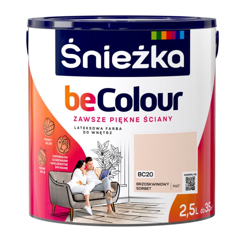 Farba Śnieżka Becolour brzoskwiniowy sorbet 2,5 l