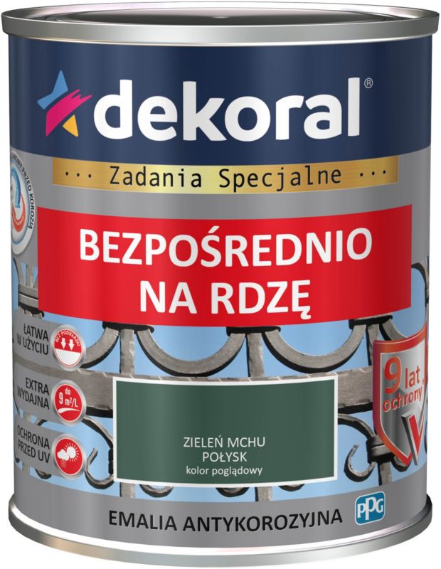 Emalia antykorozyjna Dekoral zieleń mchu połysk 0,65 l