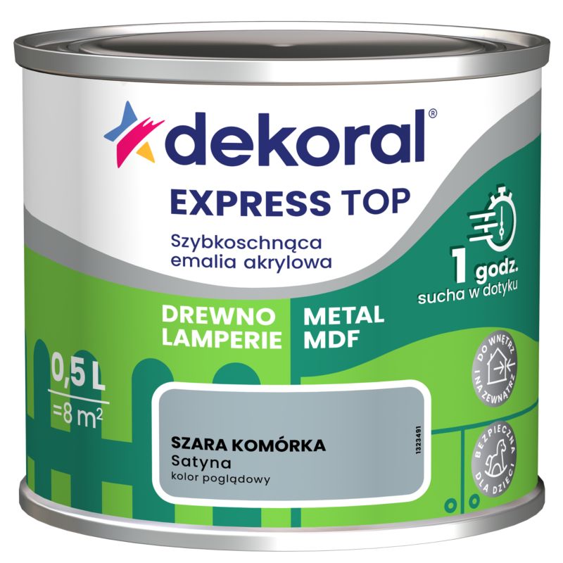 Emalia Do dzieła Dekoral szara komórka 0,5 l