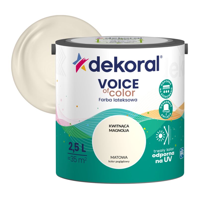 Farba kolorowa Dekoral Voice of Color kwitnąca magnolia 2,5 l