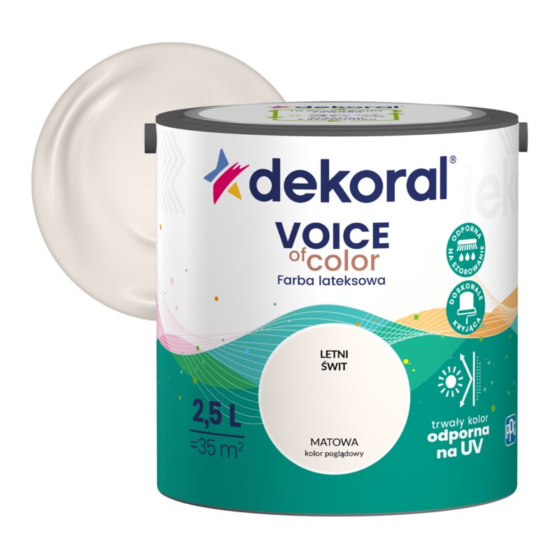 Farba kolorowa Dekoral Voice of Color letni świt 2,5 l