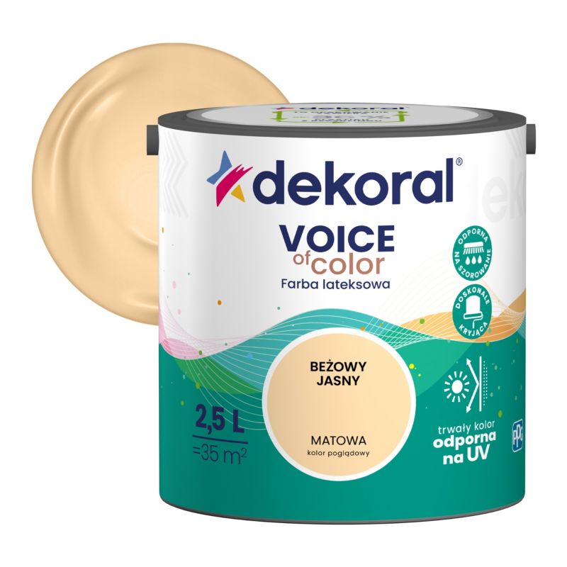 Farba kolorowa Dekoral Voice of Color beżowy jasny 2,5 l