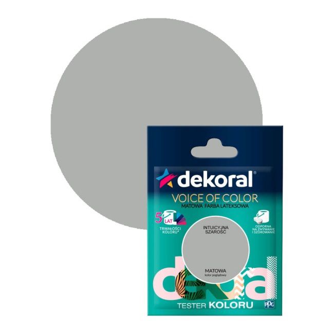 Tester farby kolorowej Dekoral Voice of Color intuicyjna szarość 0,05 l